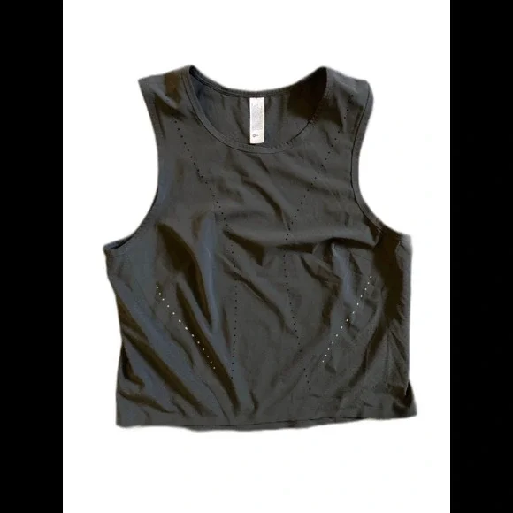 Lululemon Swift Ventilated Crop Boxy Tank Gray Size 8 - Picture 8 of 9